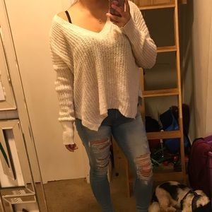 Oversized knitted sweater